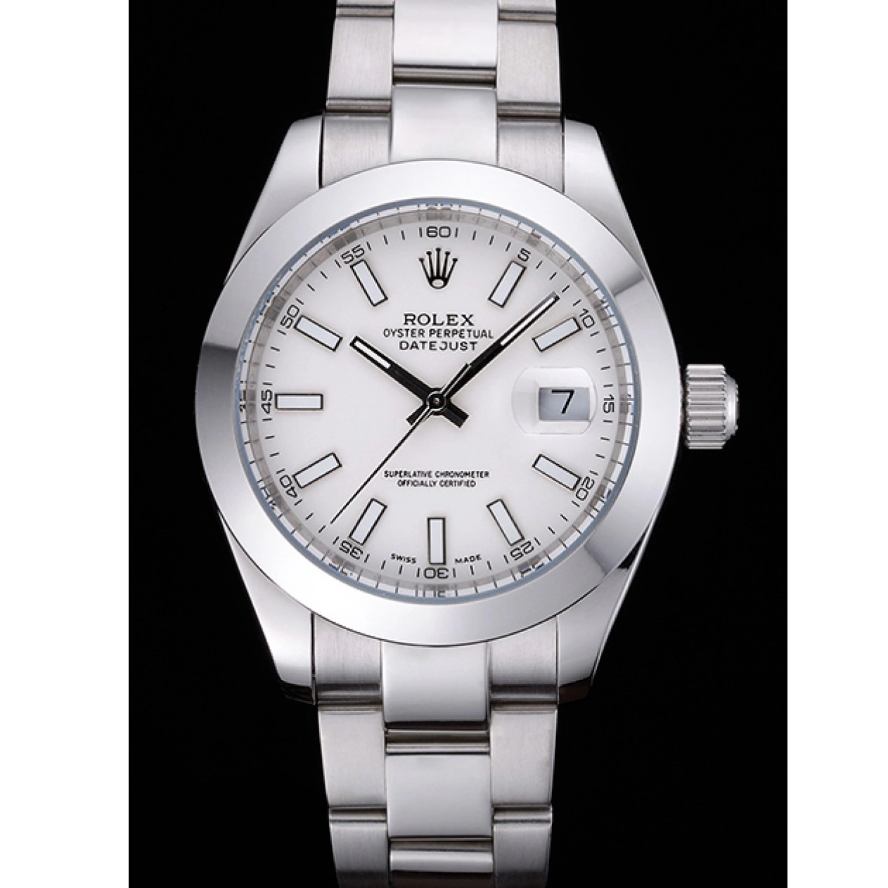 Aaa replica watch Dial White Datejust Steel Stainless Case 622266 Rolex 1015